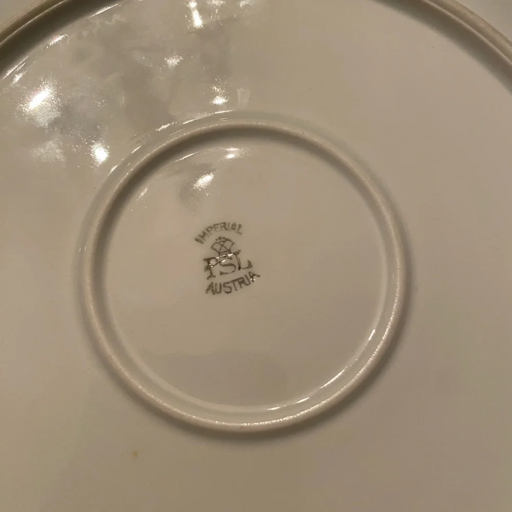 Antique Porcelain Serving Tray Handpainted Signed Walter Wilson